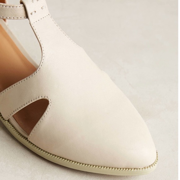 Cream Leather Cut Out Boyfriend Oxford Loafers - Picture 2 of 6